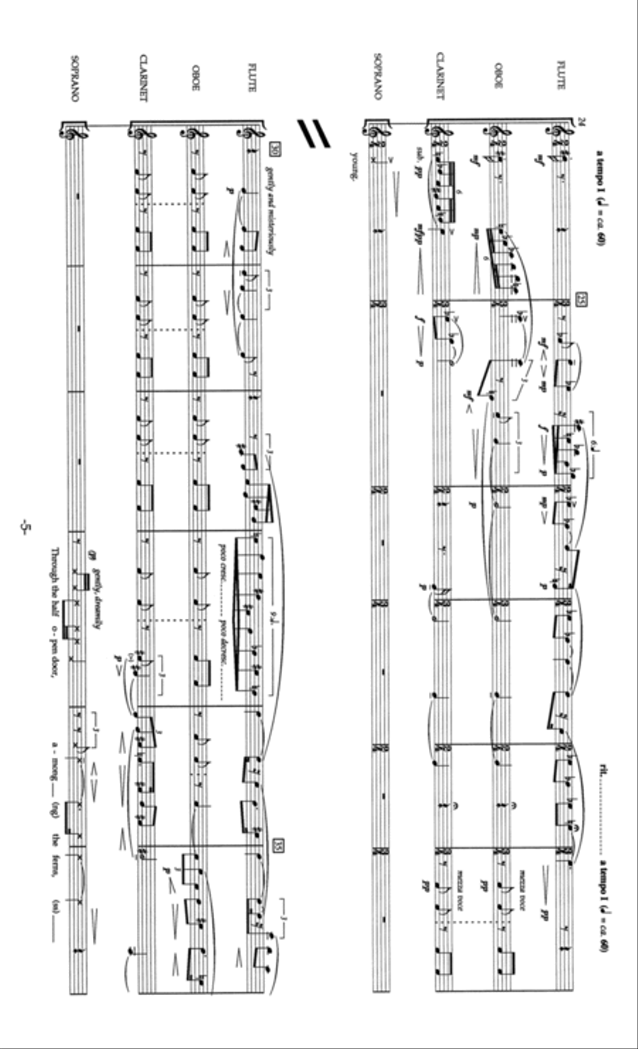 Iron Balconies and Lilies for soprano, piano and chamber ensemble Large Ensemble scores gallery preview page 5