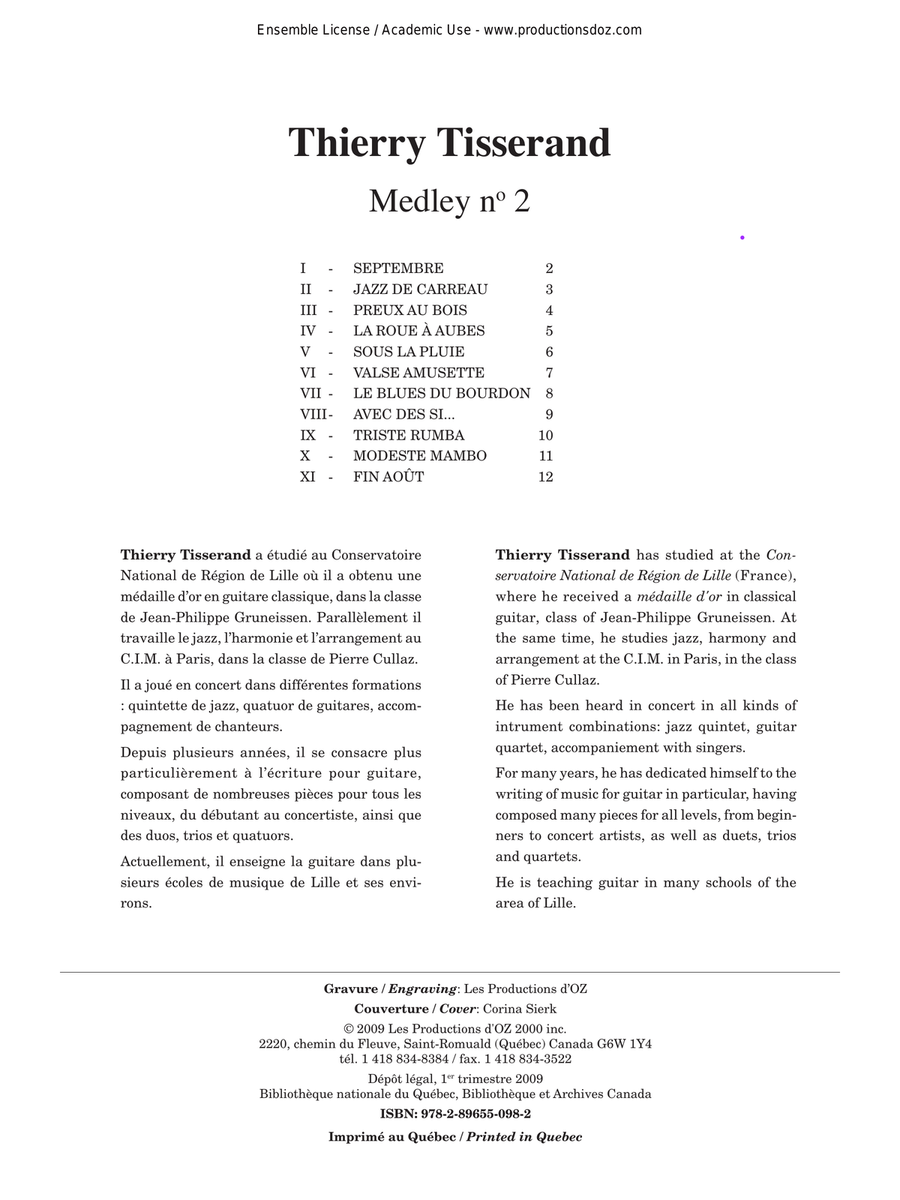 Medley No. 2 Classical Guitar scores gallery preview page 1