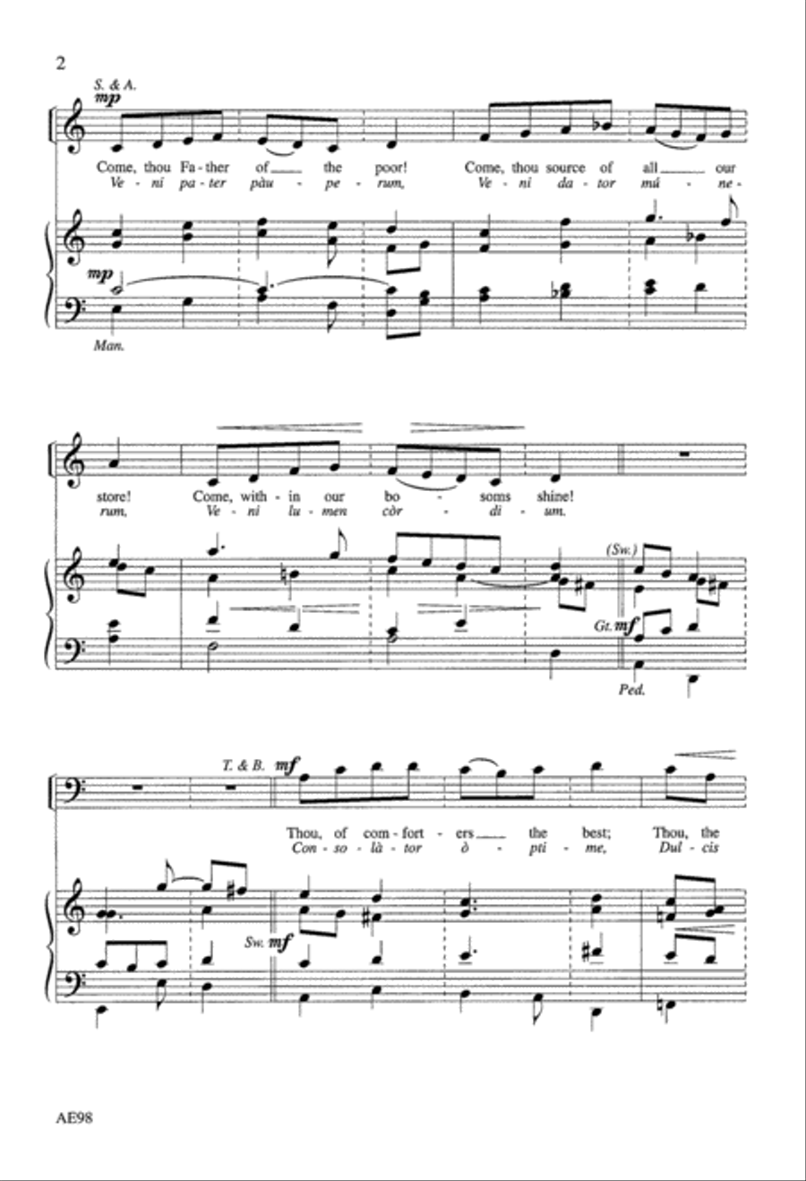Come, Thou Holy Spirit, Come 4-Part scores gallery preview page 3