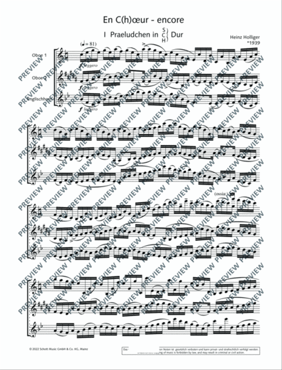 En c(h)œur - encore (Prélude, Fuguette et Hymne à la ronde) English Horn scores gallery preview page 21