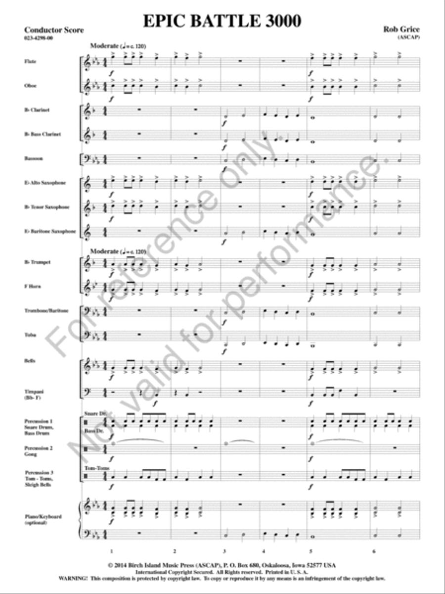 Epic Battle 3000 Concert Band scores gallery preview page 4