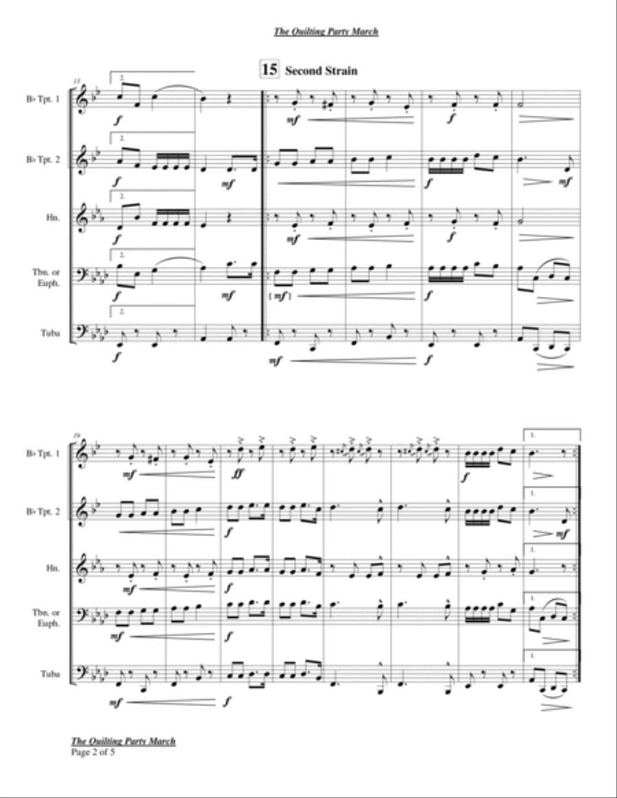 The Quilting Party March Chamber Music scores gallery preview page 4