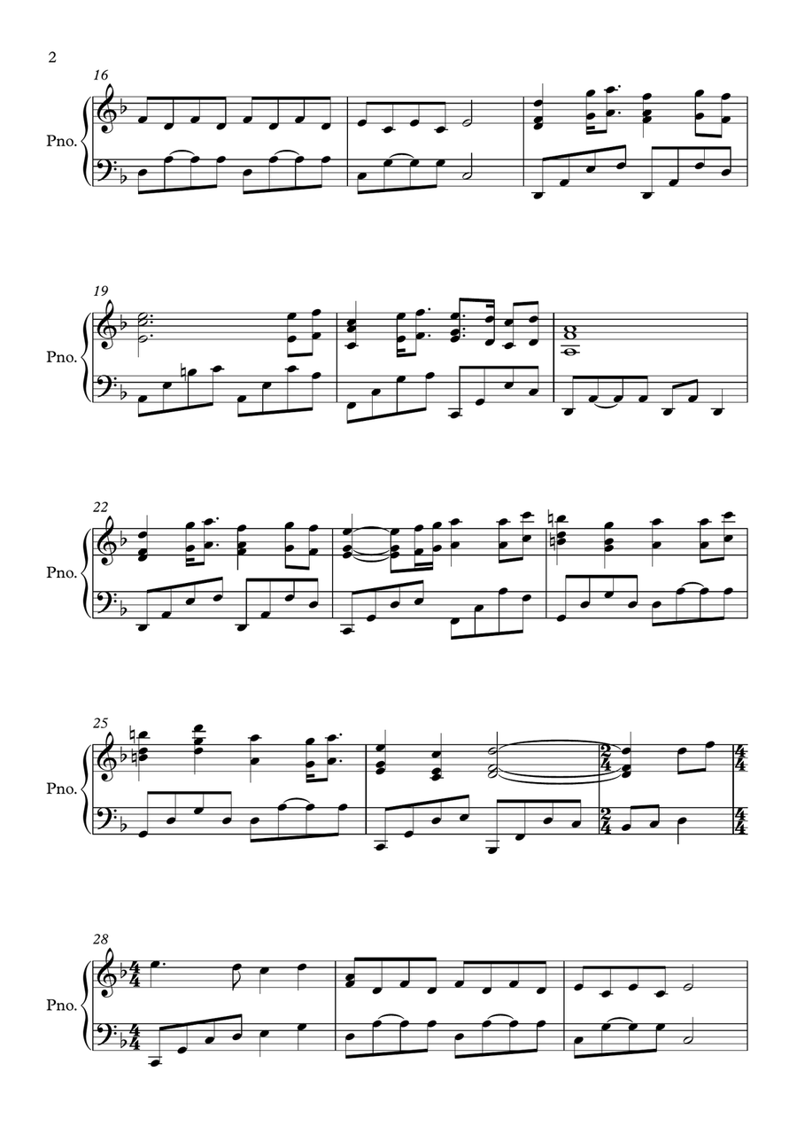 Claire And Jamie Theme Piano Solo scores gallery preview page 2