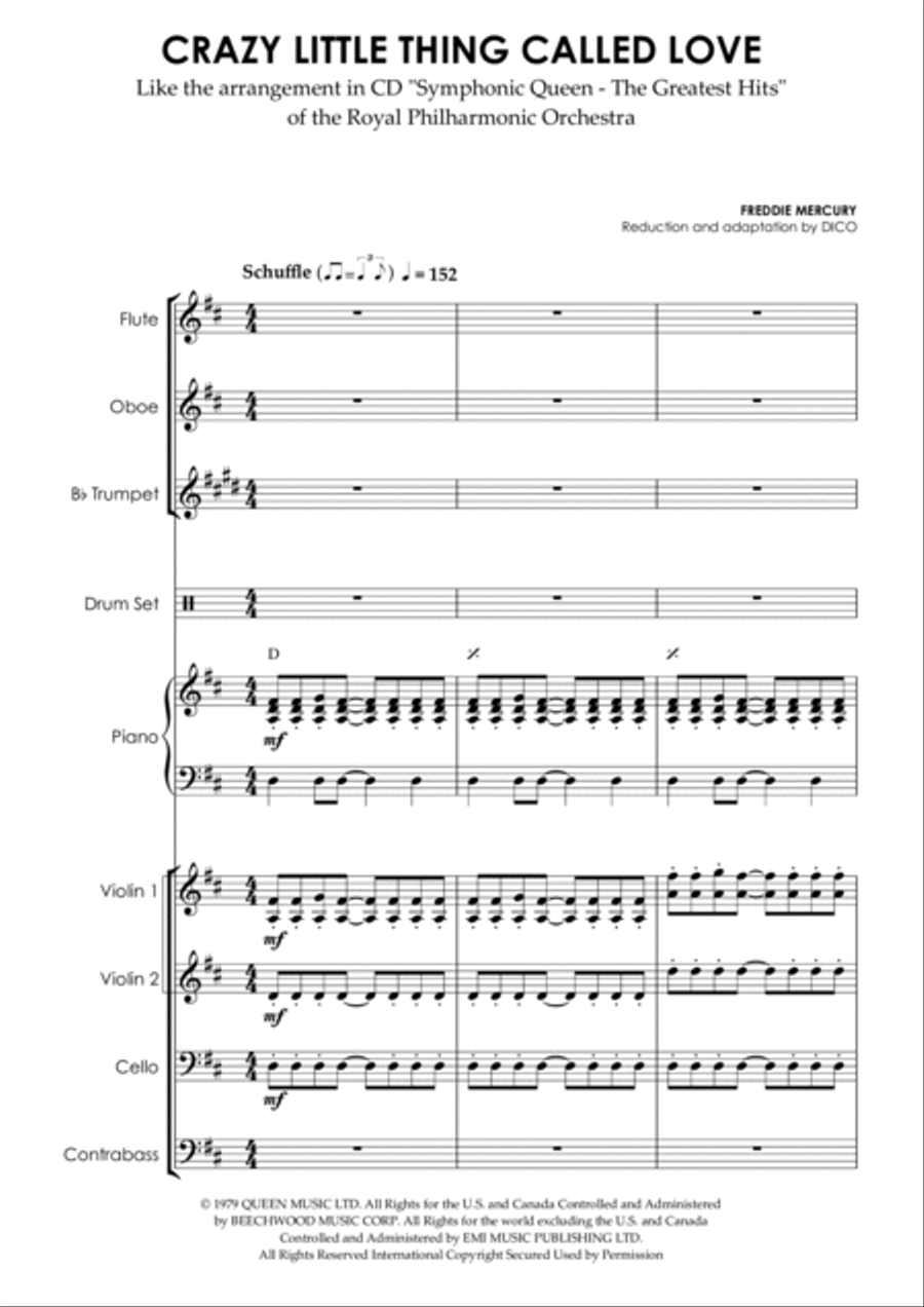 Crazy Little Thing Called Love Flute scores gallery preview page 4