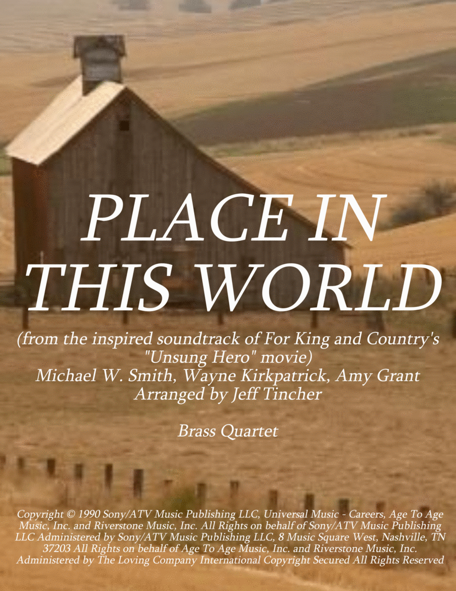 Place In This World Brass Quartet scores gallery preview page 1