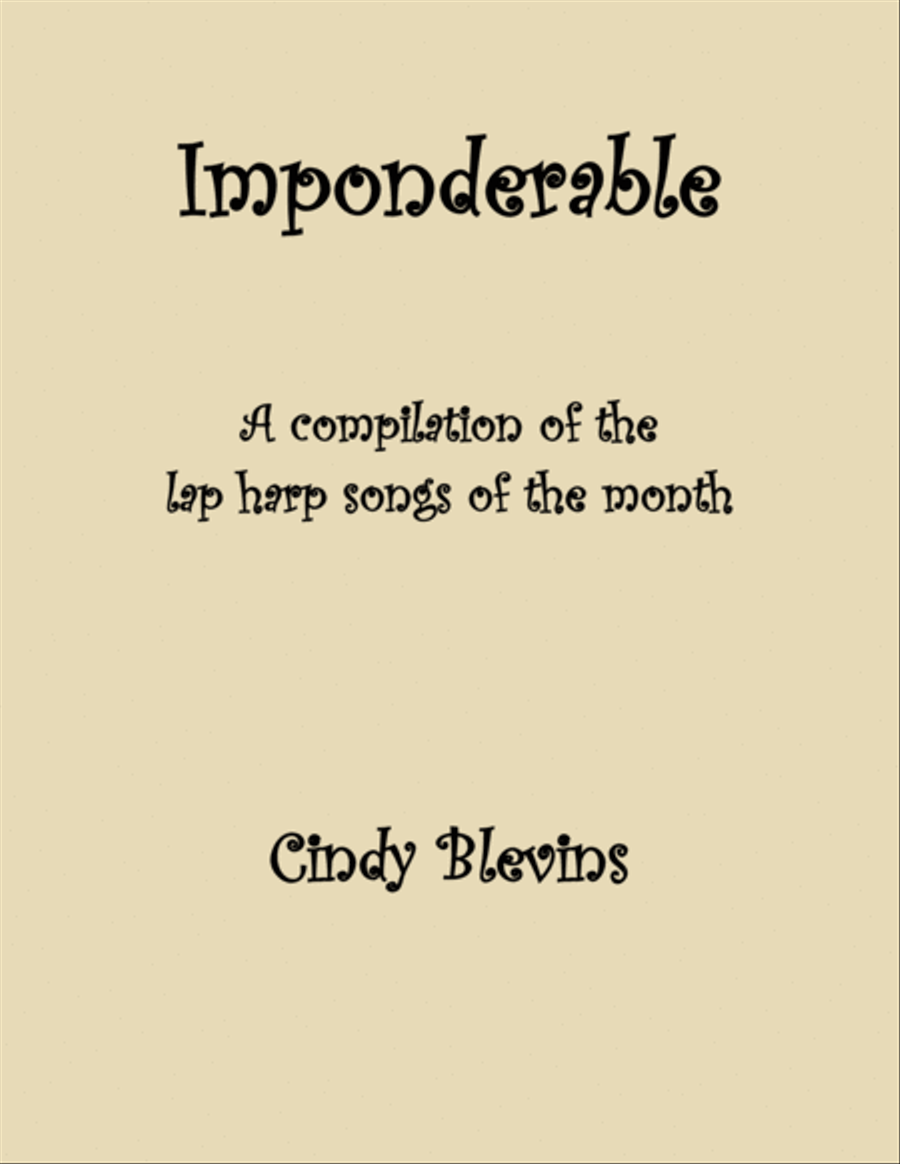 Imponderable, 25 original solos for lap harp Lap Harp scores gallery preview page 1