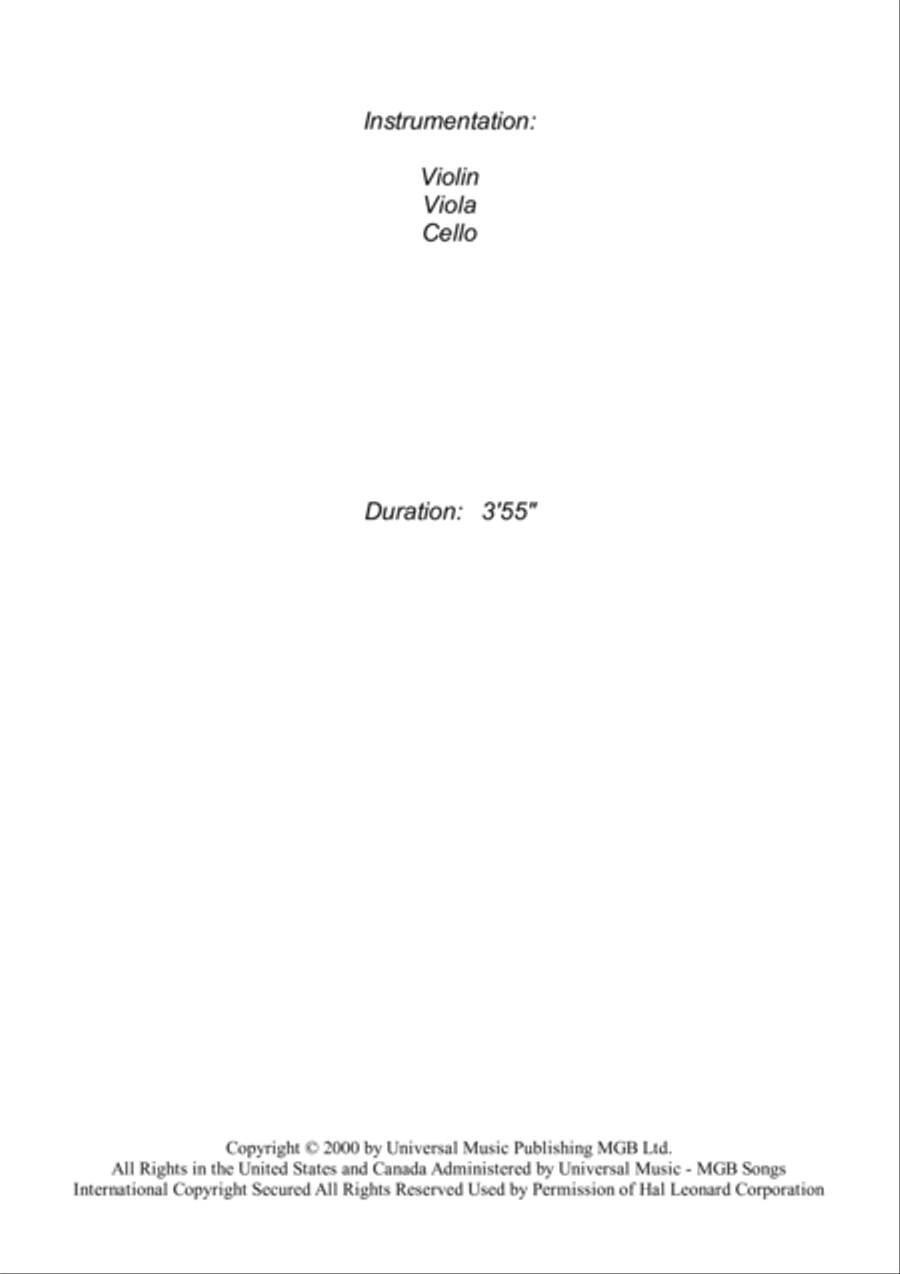 Viva La Vida String Trio scores gallery preview page 2