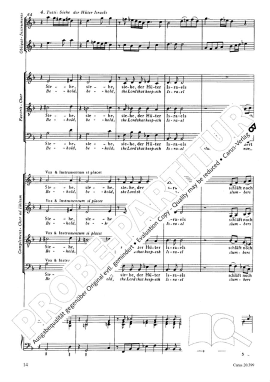 I lift up mine eyes (Ich hebe meine Augen auf zu den Bergen) ATB scores gallery preview page 15
