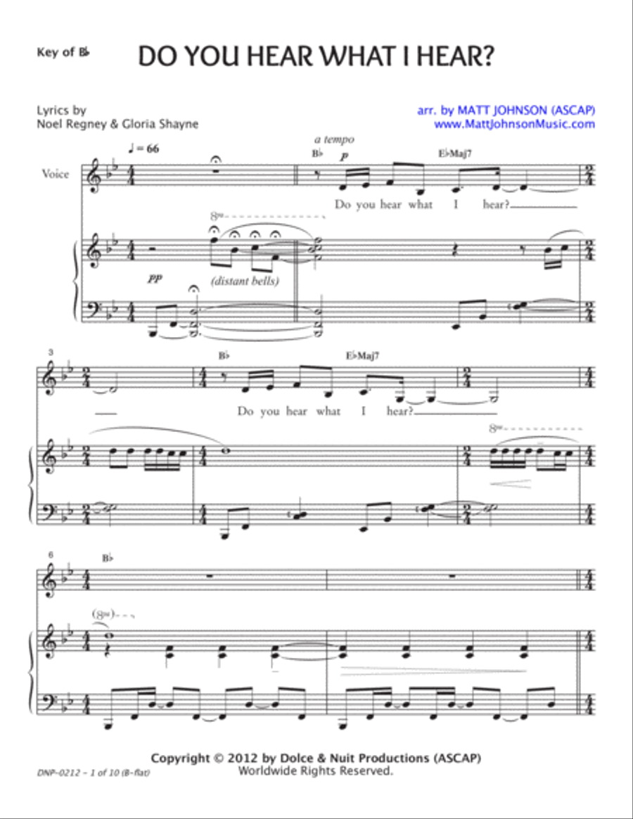 Do You Hear What I Hear? ~ NEW melodic and harmonic adaptation Medium Voice scores gallery preview page 3