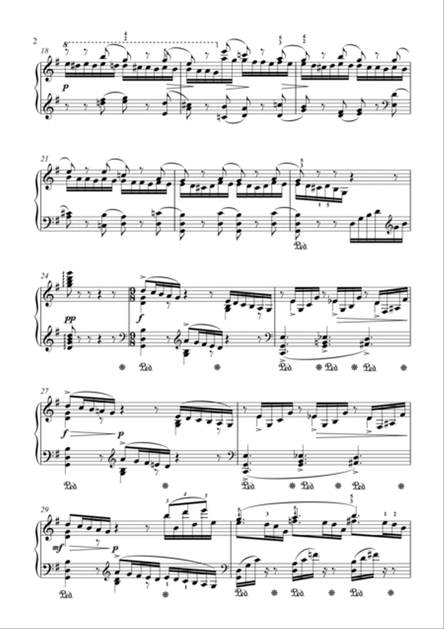 Faure-Barcarolle No. 2 in G Major, Op. 41 Piano Solo scores gallery preview page 3