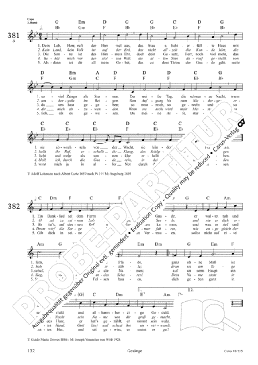Gitarrenbuch zum Gotteslob Guitar scores gallery preview page 126