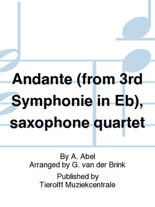 Book cover for Andante (from 3rd. Symphonie Eb), Saxophone Quartet