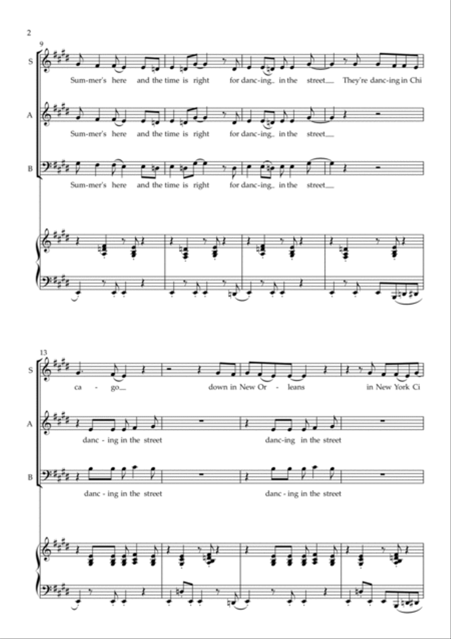 Dancing In The Street Dancing In The Street 3-Part scores gallery preview page 3