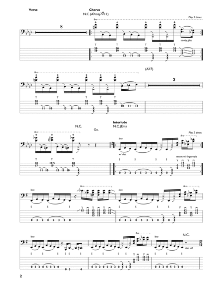 Jerry Was A Race Car Driver Bass Guitar scores gallery preview page 2