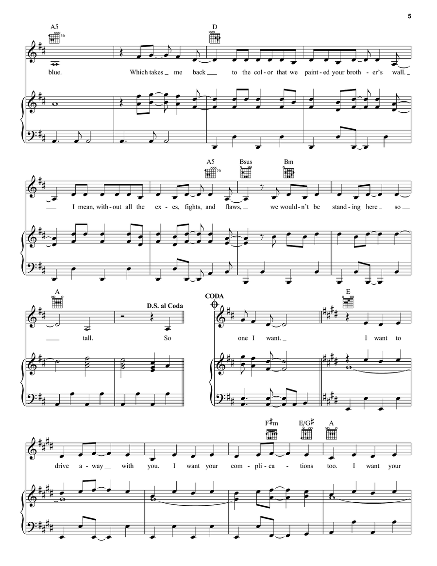 Paper Rings Piano, Vocal, Guitar scores gallery preview page 5