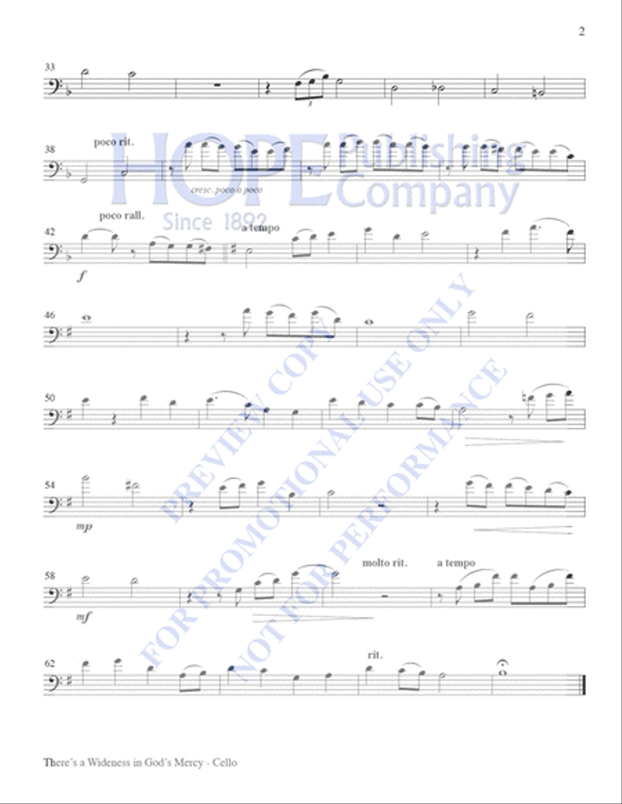There's a Wideness in God's Mercy Choir scores gallery preview page 3