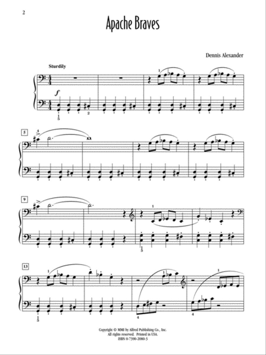 Apache Braves Piano Method scores gallery preview page 1
