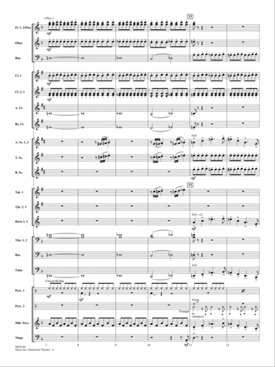 Music for a Darkened Theatre (The Film Scores of Danny Elfman) (arr. Brown) - Full Score Concert Band scores gallery preview page 3