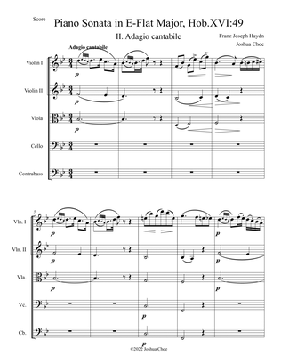 Piano Sonata in E-Flat Major, Hob.XVI:49, Movement 2