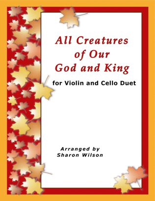 Book cover for All Creatures of Our God and King (Easy Violin and Cello Duet)