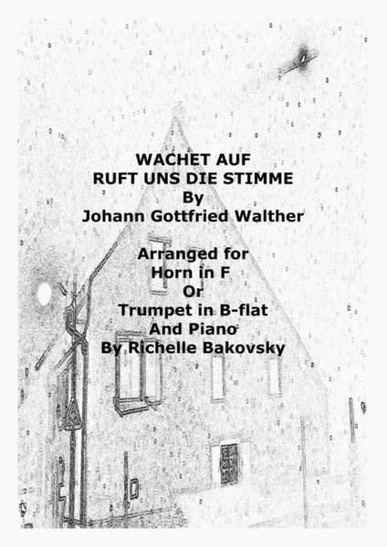 J.G.Walther: Wachet Auf Ruft Uns die Stimme for trumpet or horn and piano/organ image number null