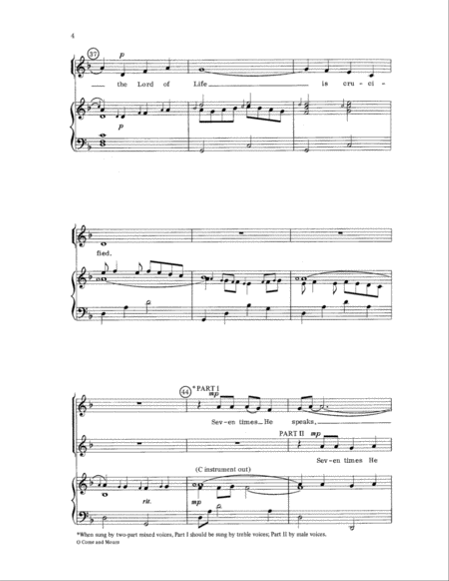 O Come and Mourn Choir scores gallery preview page 4