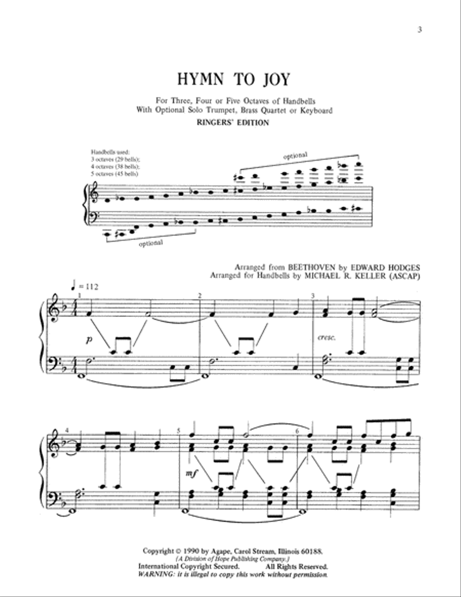 Hymn to Joy 5-Octaves scores gallery preview page 4