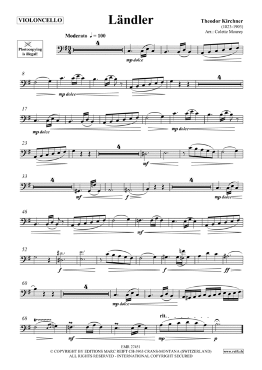 Landler Cello scores gallery preview page 2