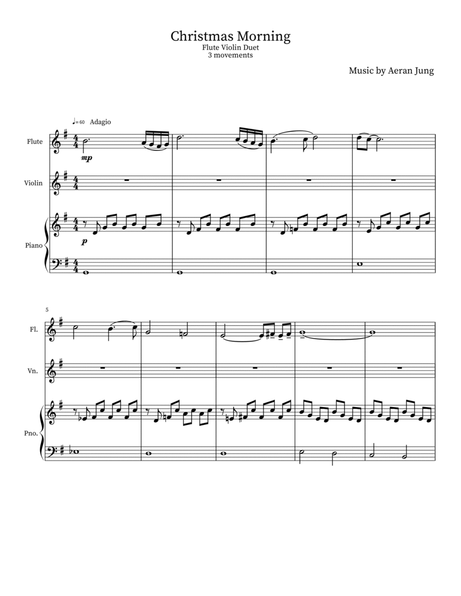 Christmas Morning Flute scores gallery preview page 1
