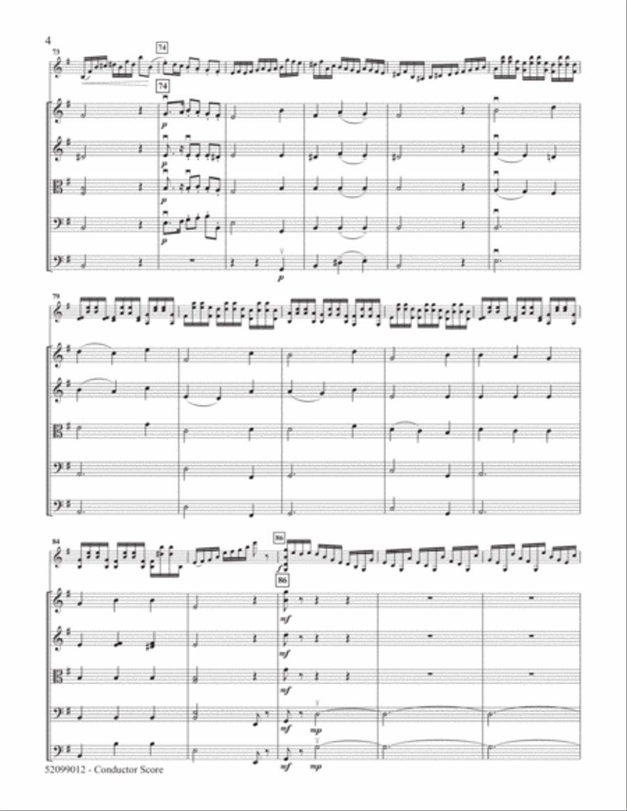 Praeludium and Allegro for Violin and String Orchestra String Orchestra scores gallery preview page 4
