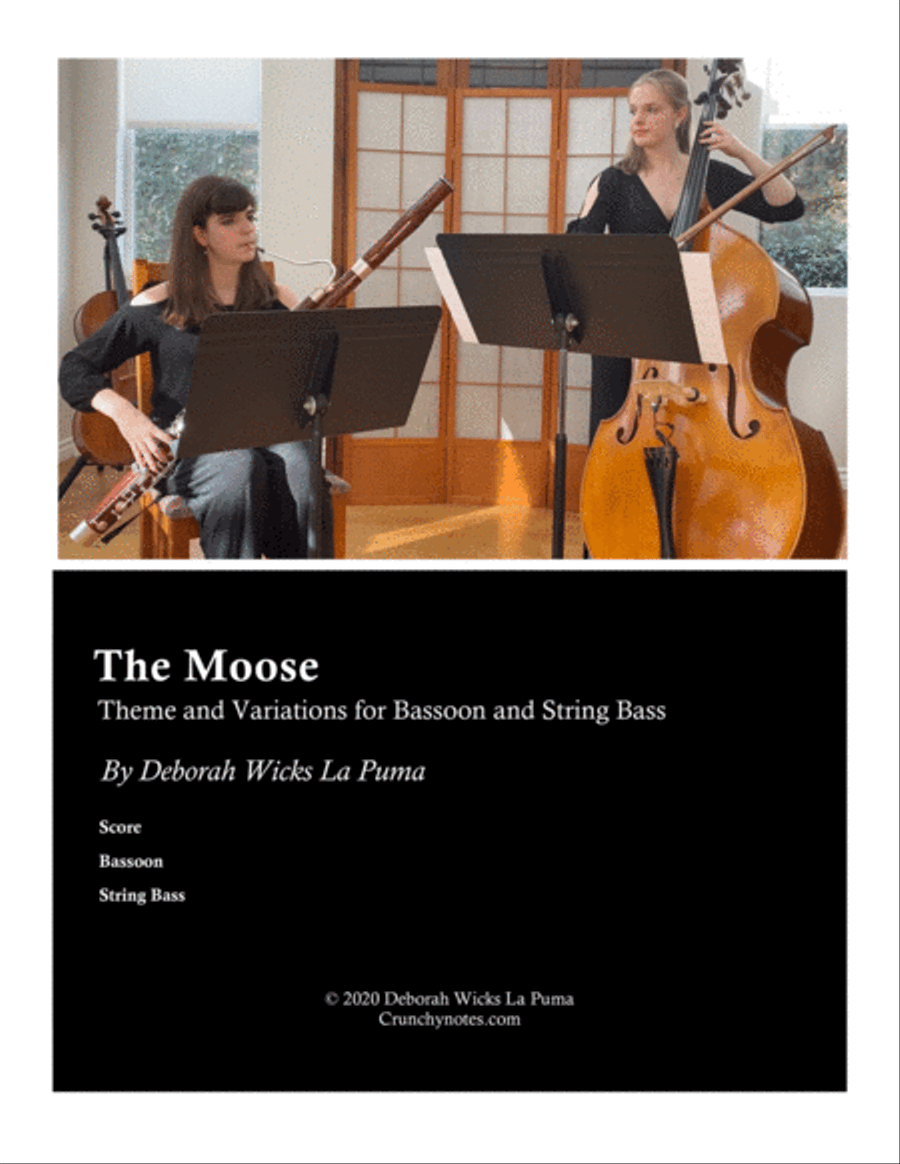 The Moose: Theme and Variations for Bassoon and Double Bass Woodwind Ensemble scores gallery preview page 1