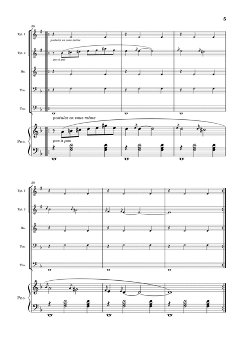 Gnossienne No. 1 – for Brass Quintet and Piano with chords image number null