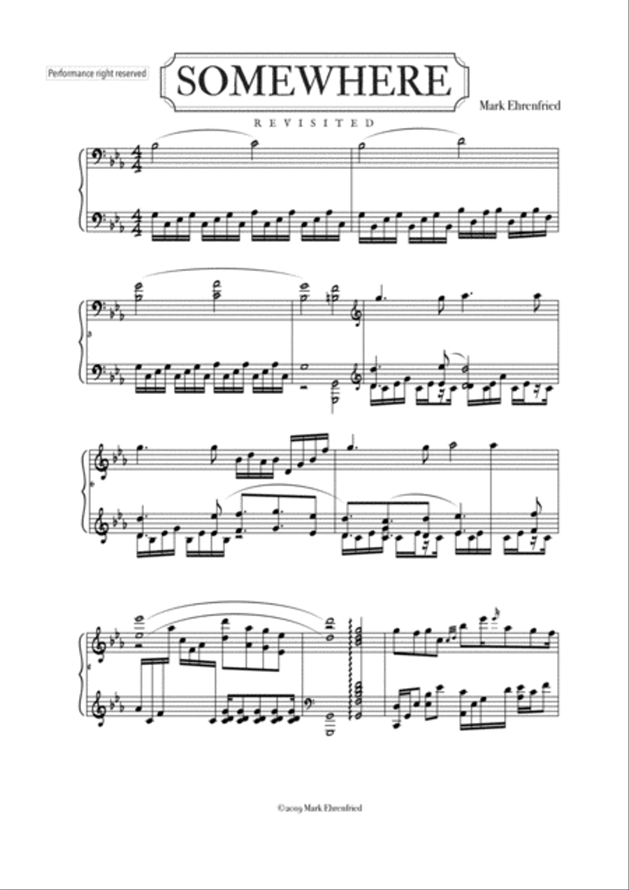 Mark Ehrenfried - Somewhere (revisited) Piano Solo scores gallery preview page 2