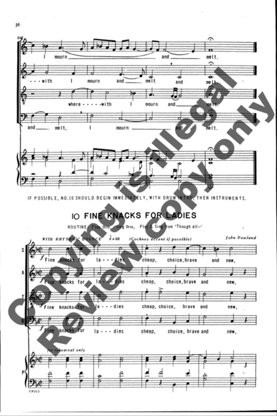 Her Majesty's Delight 4-Part scores gallery preview page 17