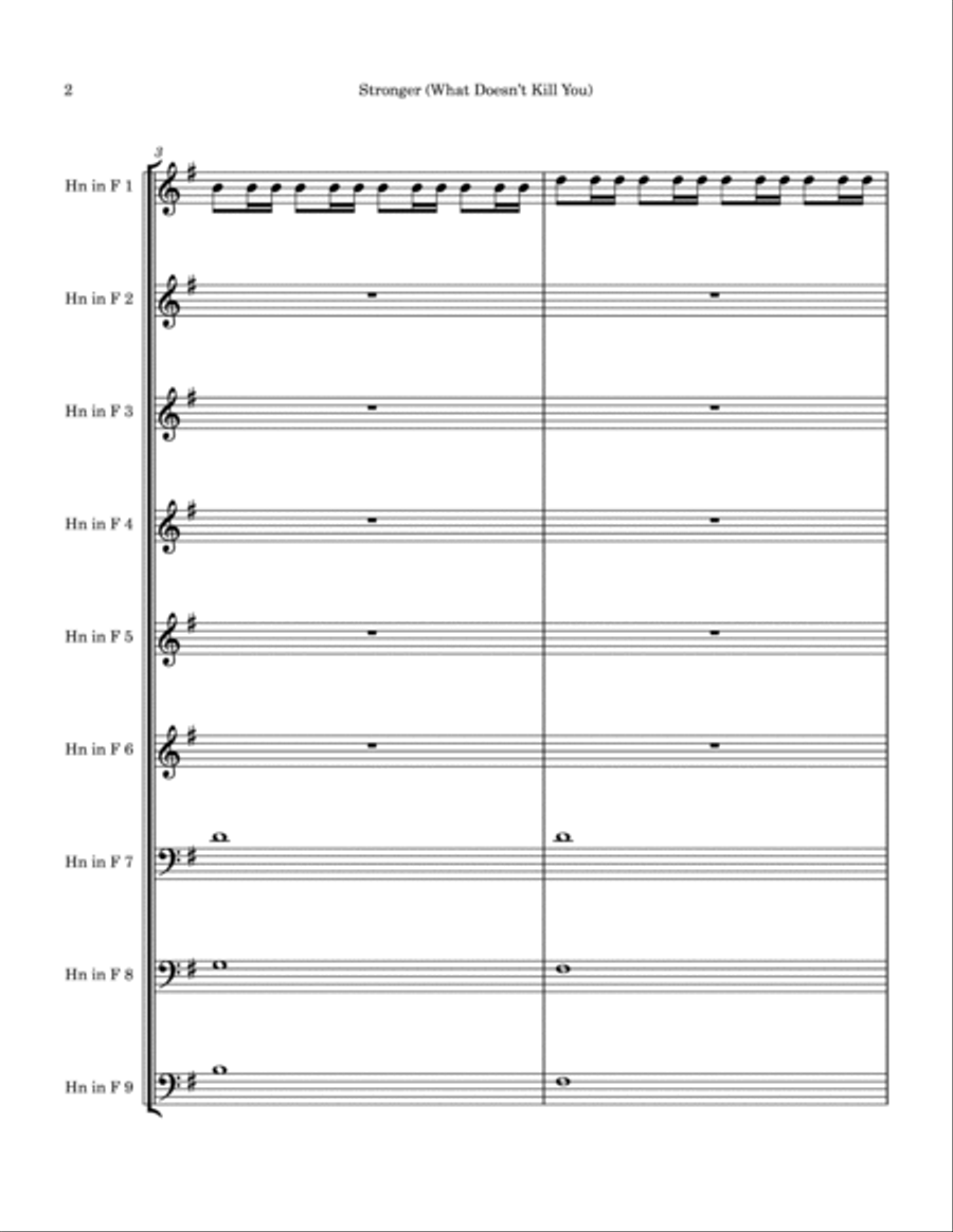 Stronger (what Doesn't Kill You) Brass Ensemble scores gallery preview page 2