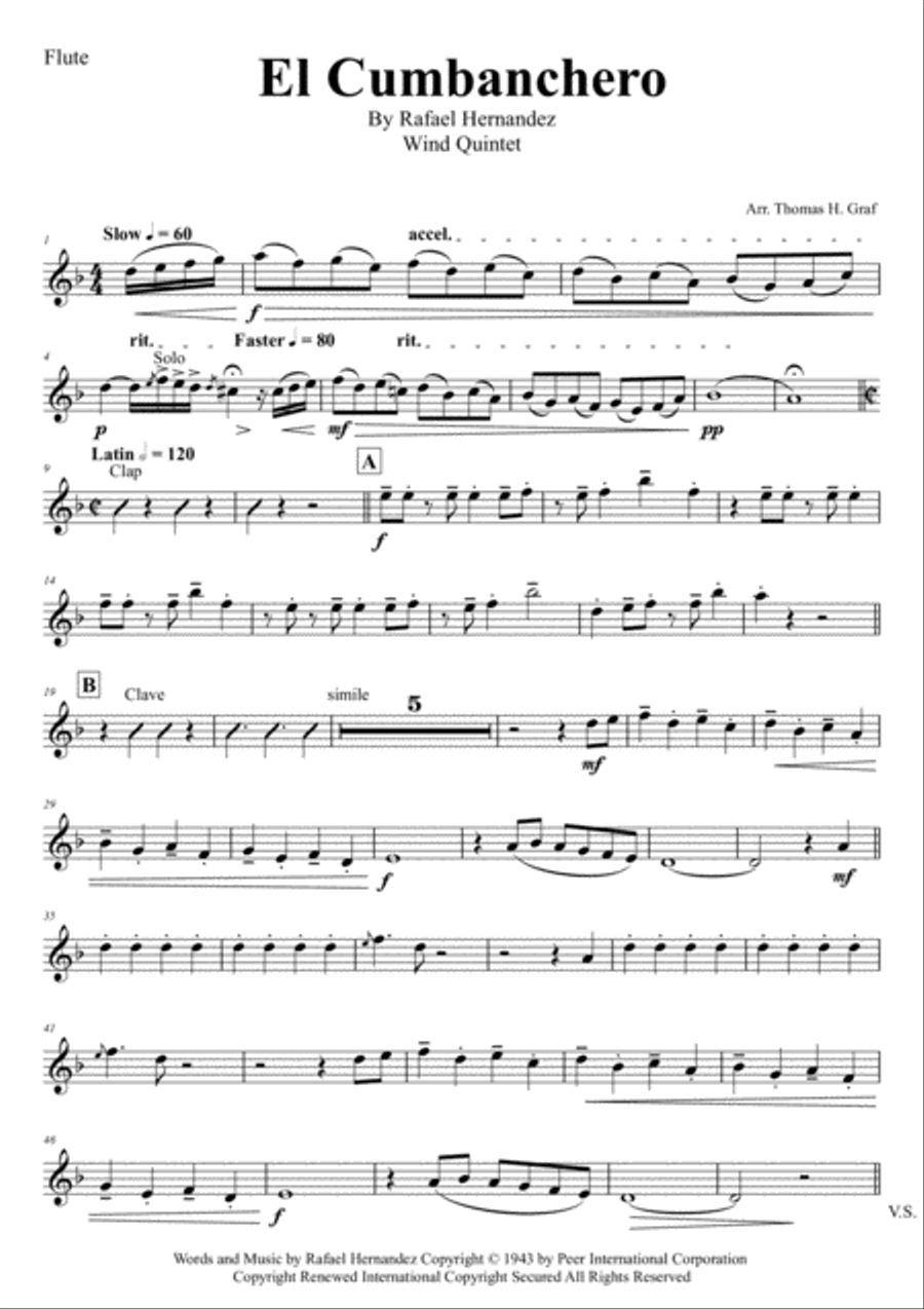 El Cumbanchero Woodwind Quintet scores gallery preview page 6