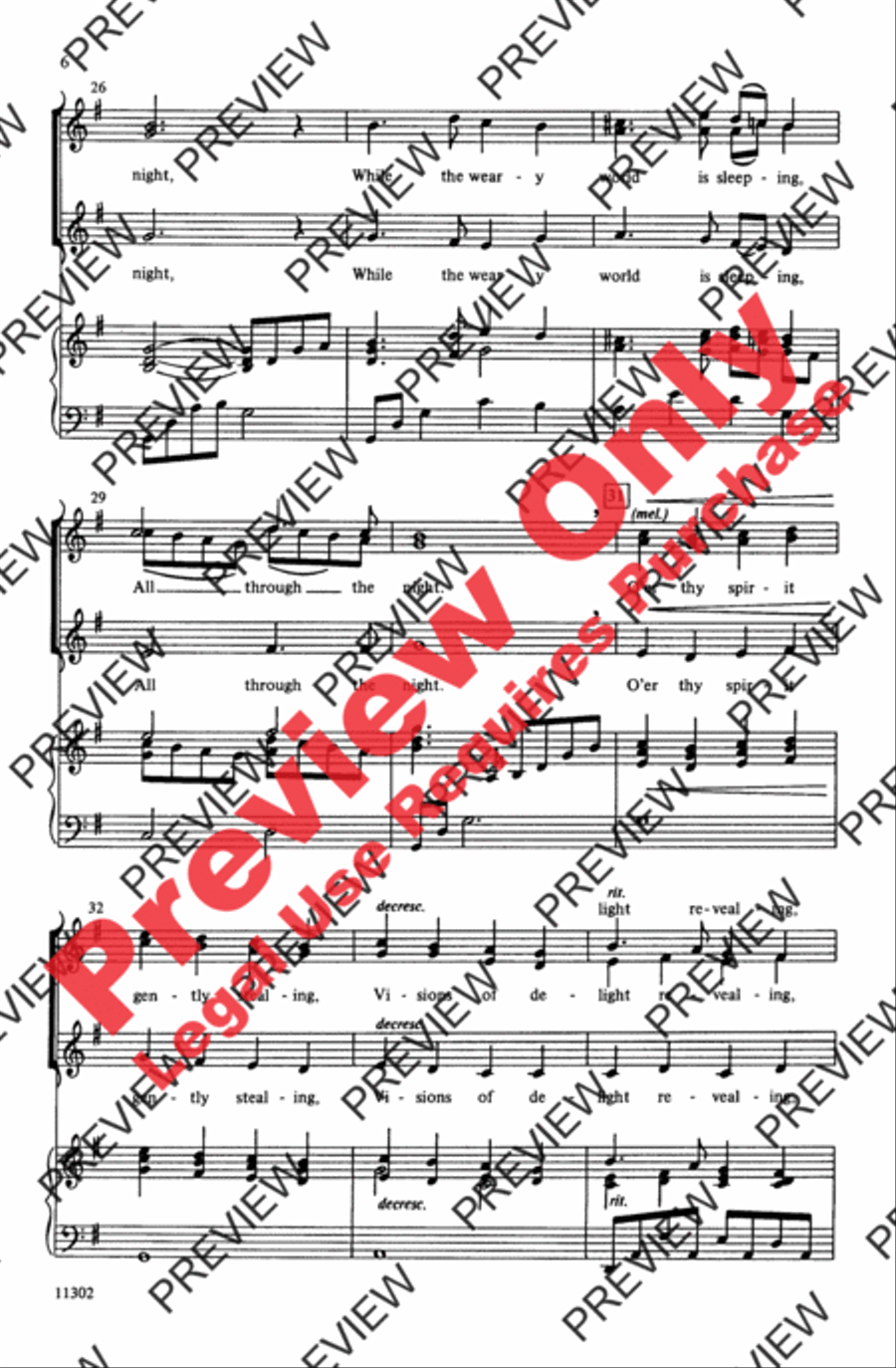 All Through the Night Women's Choir scores gallery preview page 5