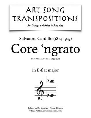 CARDILLO: Core 'ngrato (transposed to E-flat major)