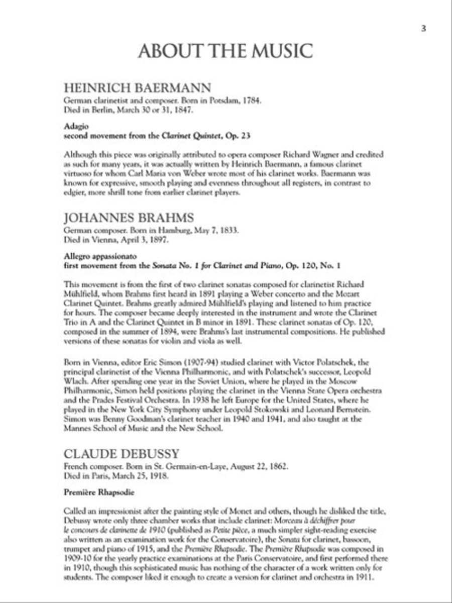The Clarinet Collection Clarinet Solo scores gallery preview page 4