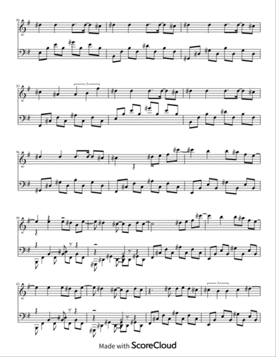 Payphone Piano Solo scores gallery preview page 4