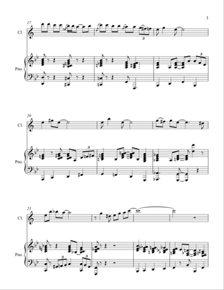 Basin Street Blues Clarinet Solo scores gallery preview page 3