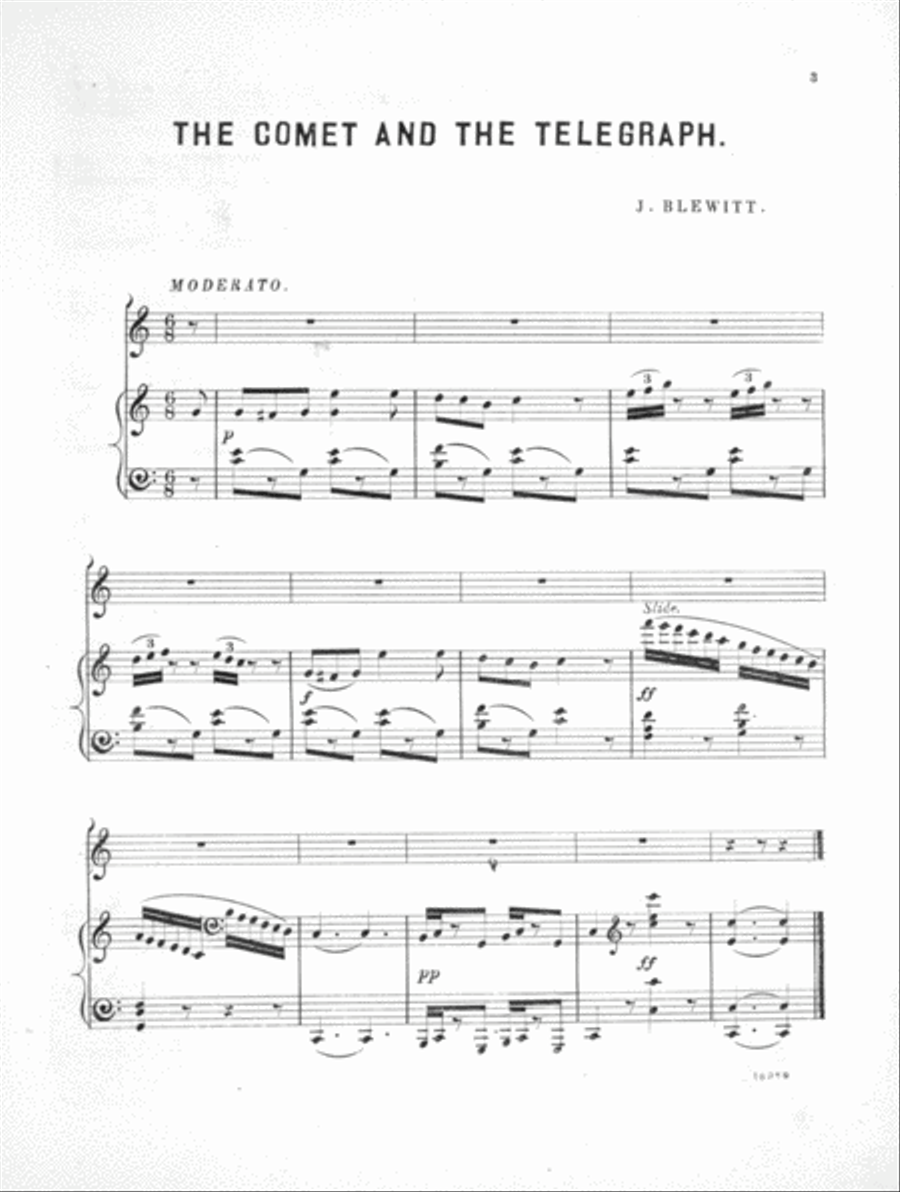 The Comet and the Telegraph. A Comic Song Voice scores gallery preview page 2
