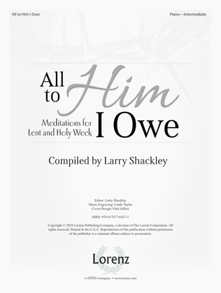 Book cover for All to Him I Owe