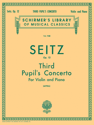 Book cover for Pupil's Concerto No. 3 in G Minor, Op. 12
