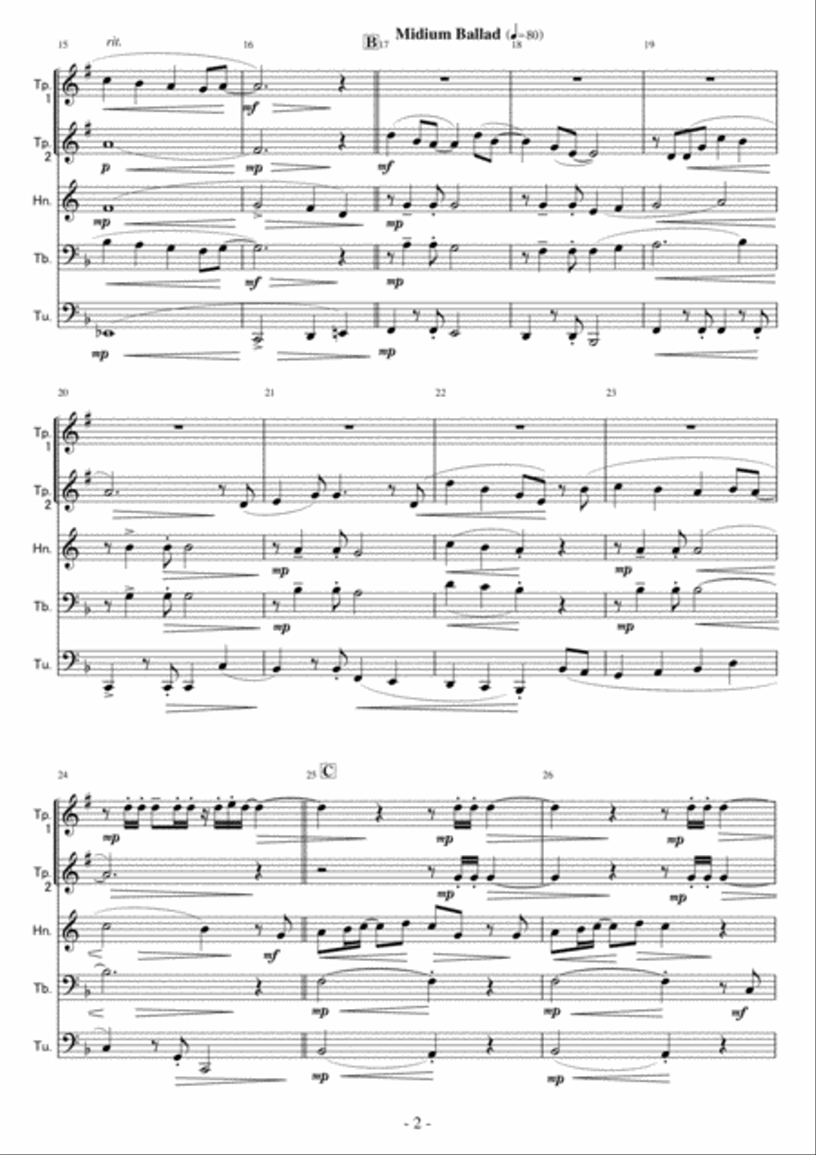 Can You Feel The Love Tonight Brass Ensemble scores gallery preview page 2