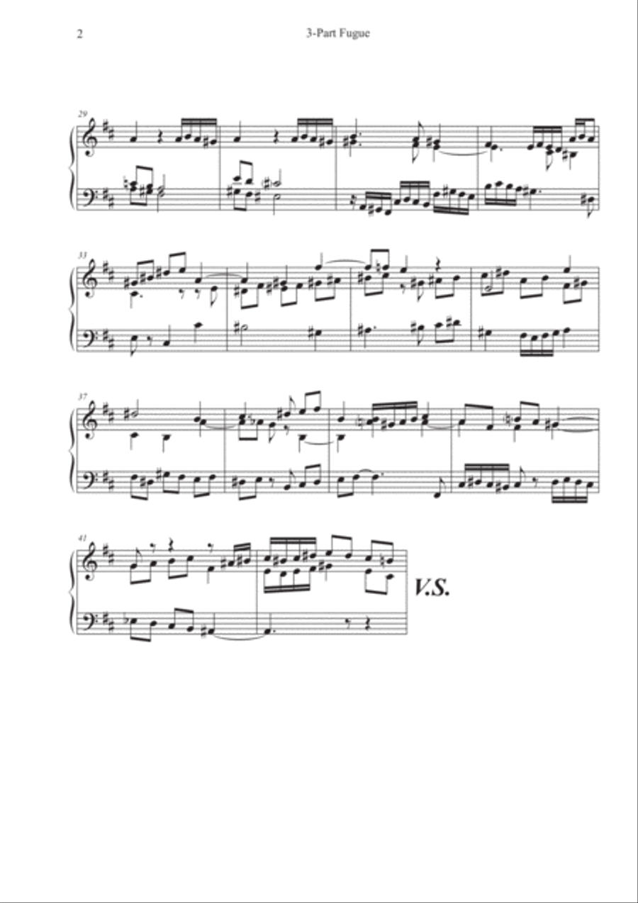 3-Part Fugue for Piano Piano Solo scores gallery preview page 2