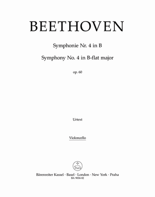 Book cover for Symphony no. 4 in B-flat major, op. 60