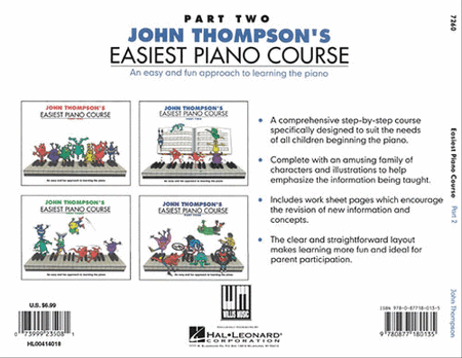 John Thompson's Easiest Piano Course – Part 2 – Book/Audio