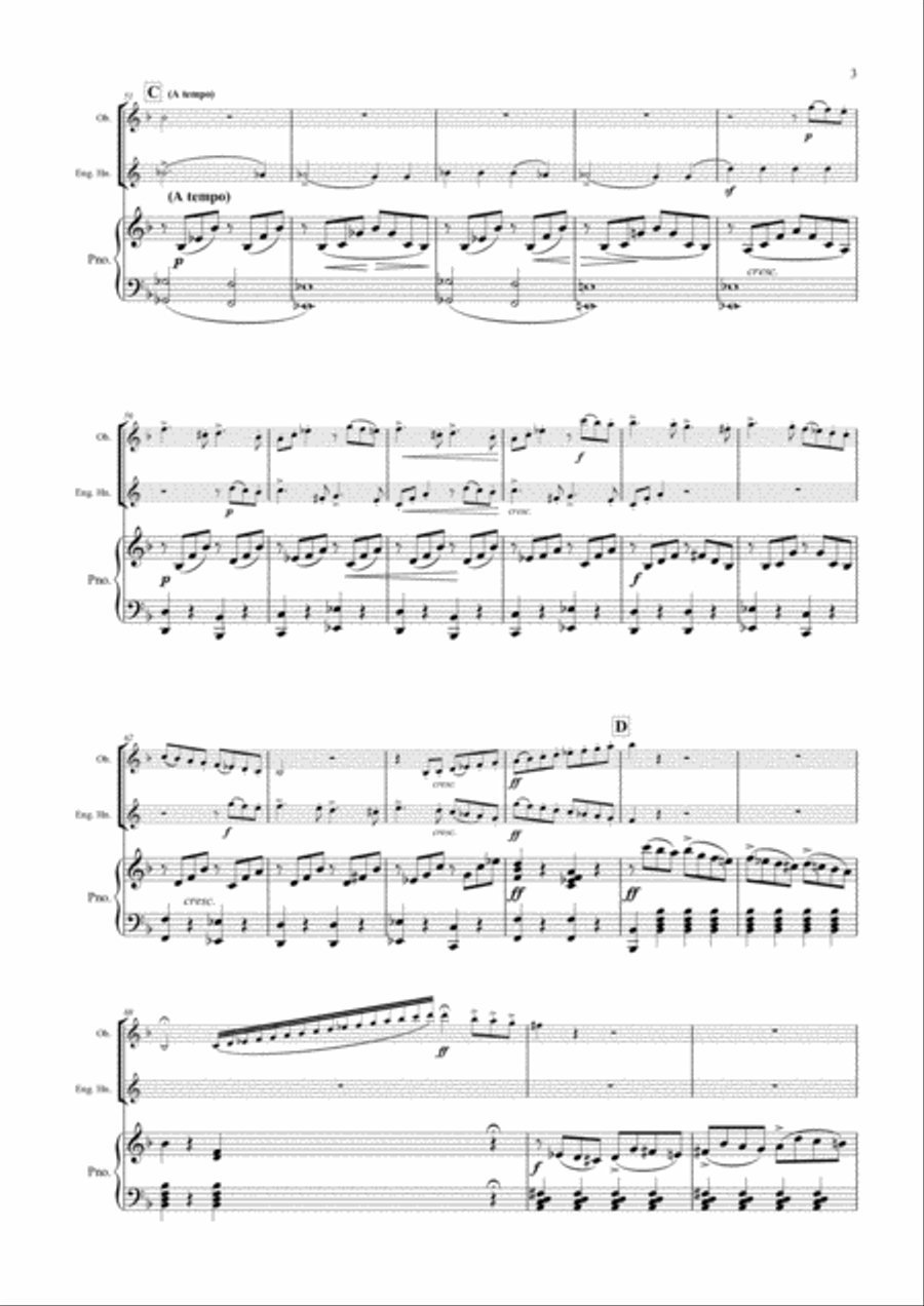 Konzertstück No.2, Op.114 arranged for Oboe, English Horn and piano Woodwind Ensemble scores gallery preview page 4