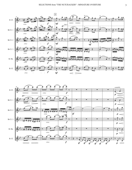 Miniature Overture from "The Nutcracker" for Clarinet Quartet